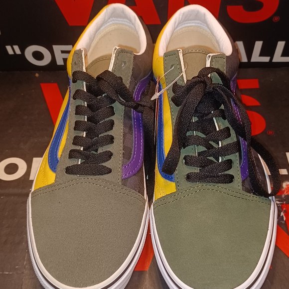 Vans Men's 9/Women's 10.5 Old Skool (OTW Rally) Checkerboard/Multi/Lichen Green - Picture 12 of 12